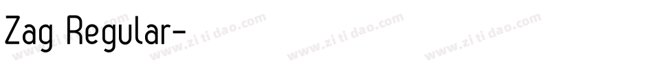 Zag Regular字体转换